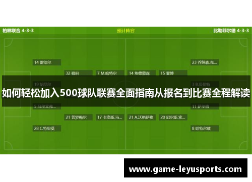 如何轻松加入500球队联赛全面指南从报名到比赛全程解读