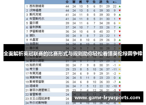 全面解析英冠联赛的比赛形式与规则助你轻松看懂英伦绿茵争锋 全面解析英冠联赛的比赛形式与规则助你轻松看懂英伦绿茵争锋